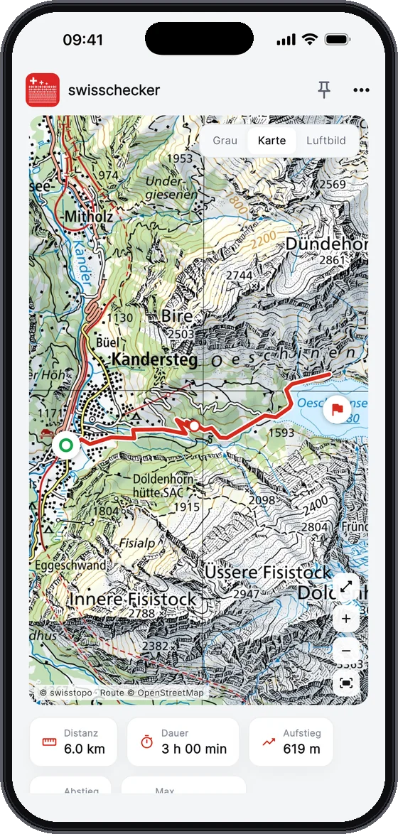 Jede Route. Auf der Karte.