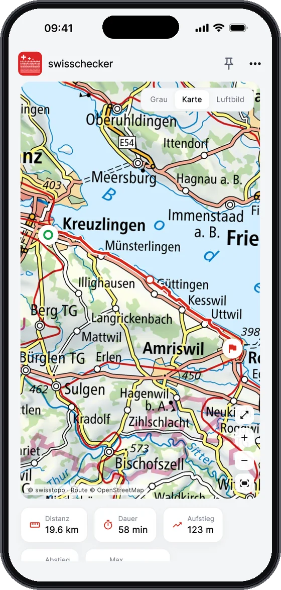 Jede Route. Auf der Karte.